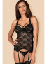 Комплект Obsessive 860-COR-1 corset Черный