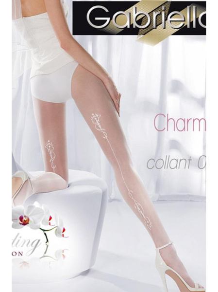 Колготки Gabriella Charme 03 20 den без трусиковой части Белый Колготки Gabriella Charme 03 20 den без трусиковой части Белый