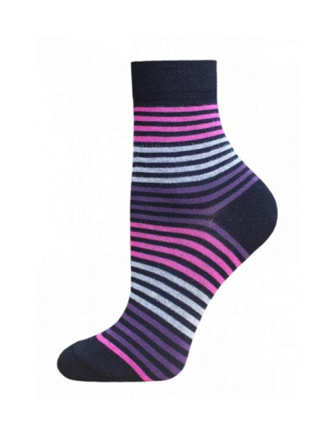 НОСКИ ЖЕНСКИЕ 14С1100, р.23, 014 ЧЕРНЫЙ-Я.РОЗОВЫЙ