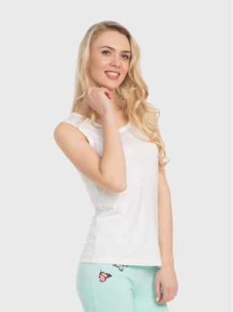 Топ из модала с мерцающей окантовкой LD 712