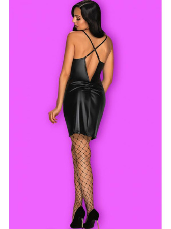 Чулки Obsessive S819 с самоудерживающимся кружевом (9 см) Черно-золотой