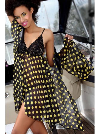 Халат Pigeon P-328/1 Черно-желтый