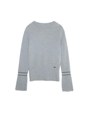 Вязаный джемпер с расклешенными рукавами LDK 059 || Джемпер жін. CE LDK059 18С-211СП, р.170-88, moon grey