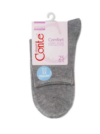 Носки жен. вискозные Conte COMFORT (ангора) 14С-114СП, р.23, 000 серый || Шкарпетки жін. віскозні COMFORT (ангора) 14С-114СП, р.23, 000 сіро-бежевий