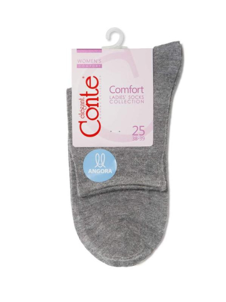 Носки жен. вискозные Conte COMFORT (ангора) 14С-114СП, р.23, 000 серый