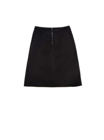 Замшевая юбка А-силуэта c рельефными линиями DESIRE || Спідниця жін. CE DESIRE, р.164-98, black