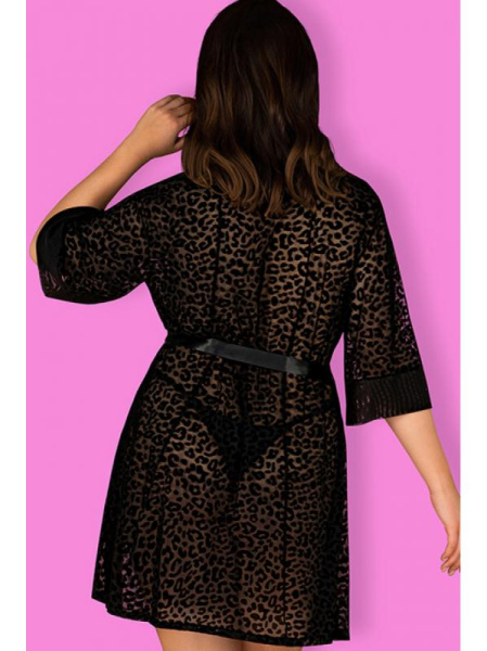 Пеньюар Obsessive Jagueria peignoir Черный