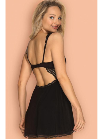 Комплект Obsessive Klarita babydoll Черный