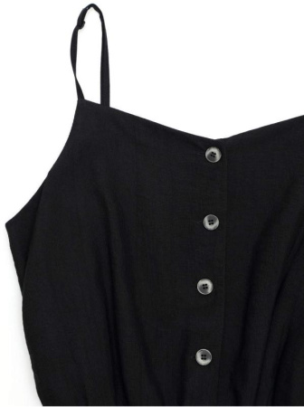 Комбинезон из вискозы с легким шелковым блеском MILANO || Напівкомбінезон жін. CE MILANO, р.170-88-94, black