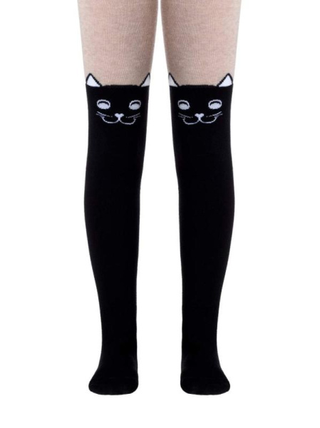 Колготки дитячі Conte Kids TIP-TOP, р. 140-146, 466 чорний-бежевий Колготки дитячі Conte Kids TIP-TOP, р. 140-146, 466 чорний-бежевий