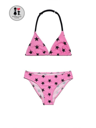 Купальник со звездами MAXI STAR || Костюм купальний для дівчат СE MAXI STAR, р.158,164-84, pink