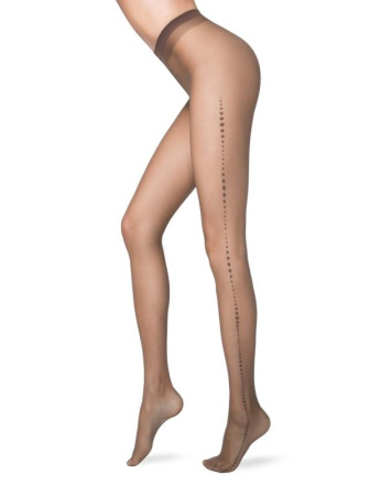 Колготки с лампасами из точек LIRA Lycra, р.3, moro