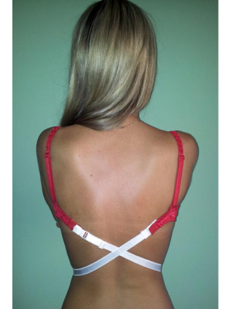 Бретелька понижающая застежку бюстгальтера Julimex BA-05 удлиненная на 1 крючок Белый