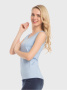 Топ из модала с мерцающей окантовкой LD 712 || ВТЖ Джемпер жін. CE LD 712, р.170-92, блакитний