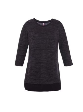 Джемпер со вставкой из легкого шифона LD 606