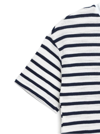 Футболка в полоску с разрезами по бокам LD 721 || ВТЖ Джемпер жін. CE LD 721, р.170-84, синій