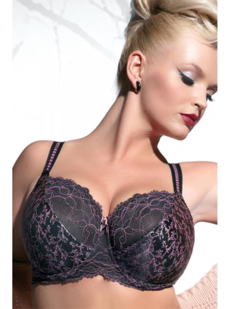 Бюстгальтер полумягкий Kris Line Megan  Черно-фиолетовый