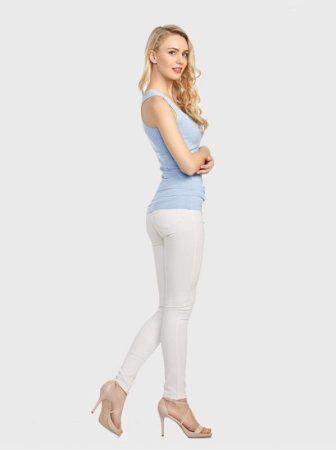 Базовый фактурный топ из вискозы LD 713 || ВТЖ Джемпер жін. CE LD 713, р.170-88, блакитний