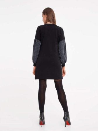 Платье А-силуэта с объемными рукавами из люрекса 851 || Плаття жін. CE LPL 851, р.170-92-98, Nero