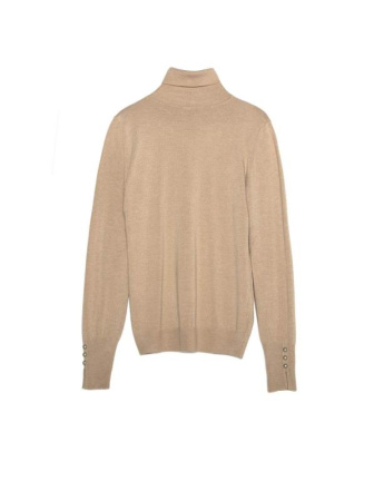 Вязаный свитер из итальянской пряжи с вискозой премиального качества LDK 055 || Джемпер жін. CE LDK055 18С-207СП, р.170-84, chai latte