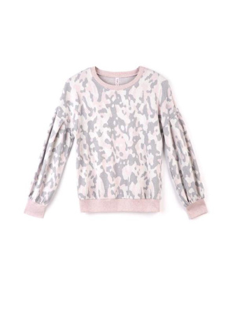 Ультрамодный джемпер с принтом &quot;камуфляж&quot; и мерцающим блеском 839 || Джемпер жін. CE LD 839, р.170-96, pink