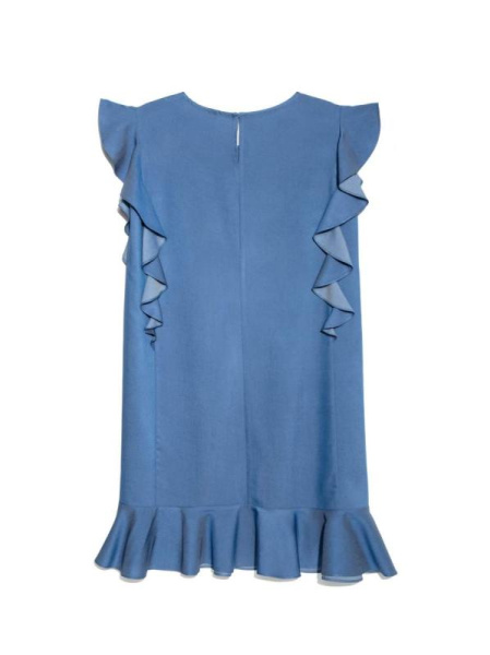 Джинсовое платье А-силуэта с воланами LPL 905