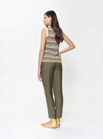 Топ в полоску с эластичными манжетами LD 921-1 || Джемпер жін. CE LD 921-1, р.170-84, yellow stripes