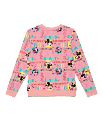 Хлопковый свитшот с ярким принтом и надписями Disney LD 951 || Джемпер жін. CE DISNEY LD 951, р.170-92, pink fun