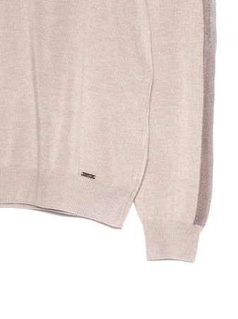 Вязаный джемпер с прозрачной отделкой по рукавам LDK 058 || Джемпер жін. CE LDK058 18С-210СП, р.170-96, black