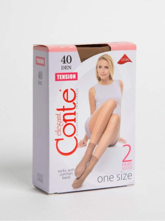 Носки с уплотненной резинкой TENSION 40 (2 пары) || Шкарпетки жін. TENSION 40 (2 пари), р.23-25, Shade