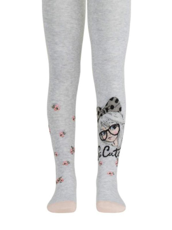 Колготки детские Conte Kids TIP-TOP 19С-36СП, р.128-134 (20), 498 світло-сірий