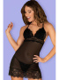 Комплект Obsessive Renelia chemise Черный