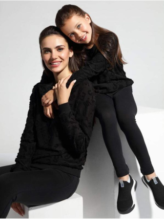 Ультрамягкий свитшот из фактурного трикотажа LD 1050 || Джемпер жін. CE LD 1050, р.170-92, black