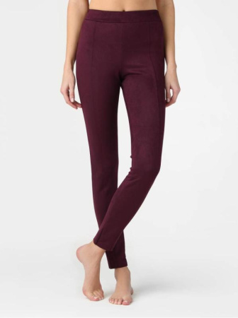 Леггинсы из искусственной замши с высокой посадкой DESIRE LUX, р.164-90, grape wine