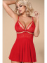 Комплект Obsessive 838-BAB-3 babydoll Красный