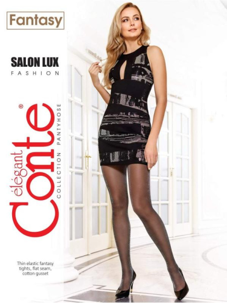 Блестящие колготки SALON LUX Lycra, р.4, Nero Блестящие колготки SALON LUX Lycra, р.4, Nero