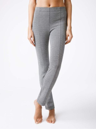 Стильные леггинсы с высокой посадкой и металлическим блеском ALANA, р.164-98, grey