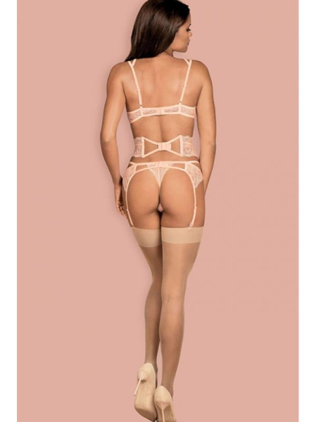 Чулки под пояс Obsessive S800 Телесный