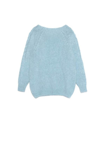 Вязаный джемпер с косами из объемной пряжи с шерстью и мохером LDK 077 || Джемпер жін. CE LDK077 19С-37СП, р.170-88, cream tan