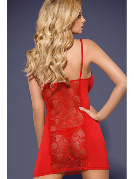 Комплект Obsessive Heartina chemise Красный