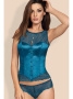 Комплект Obsessive Miamor corset  Бирюза