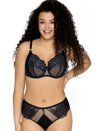 Комплект Ava Glam Rock - бюстгальтер с мягкой чашкой AV 1951 и бразилианки AV 1950/b Черный Комплект Ava Glam Rock - бюстгальтер с мягкой чашкой AV 1951 и бразилианки AV 1950/b Черный