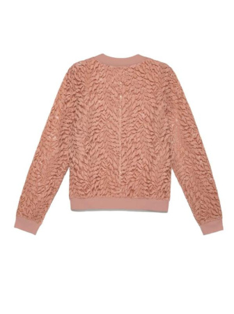 Ультрамодный бомбер из кружева LJ 903 || Жакет жін. CE LJ 903, р.170-100-106, dusty rose