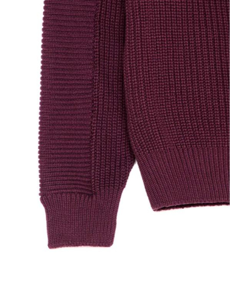 Свитер фактурного вязания из итальянской пряжи с хлопком LDK 078