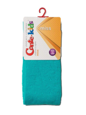 Колготки детские Conte Kids MISS 7С-80СП, р.104-110, 404 бірюза || Колготки дитячі Conte Kids MISS 7С-80СП, р. 104-110, 404 бірюза