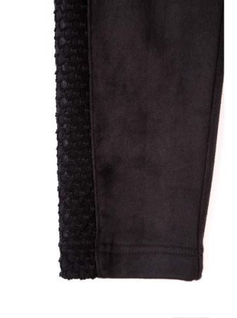 Ультрамодные леггинсы из искусственной замши c лампасами VELVET CHIC, р.170-94, Nero || Ультрамодні легінси з штучної замші c лампасами VELVET CHIC, р. 170-94, Nero