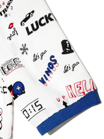 Стильная блузка с декоративной завязкой LBL 886 || Блуза жін. CE LBL 886, р.170-88-94, white-ultramarine