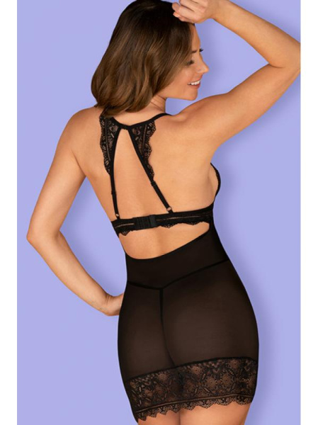 Комплект Obsessive Renelia chemise Черный