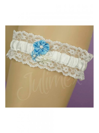 Подвязка Julimex Bolonia PW 67 Экри-голубой