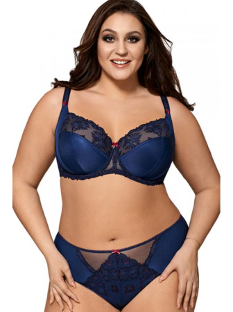 Комплект Ava Electra - бюстгальтер с мягкой чашкой AV 1882 и бразилианки AV 1882/b Сине-красный Комплект Ava Electra - бюстгальтер с мягкой чашкой AV 1882 и бразилианки AV 1882/b Сине-красный